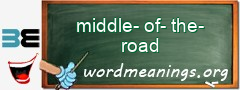 WordMeaning blackboard for middle-of-the-road